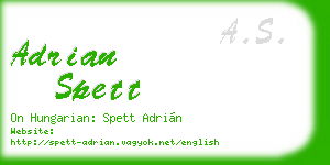 adrian spett business card